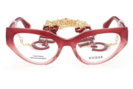 Naočale Guess GU2853 074 Cat Eye Ružičasti