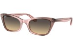 Sunčane naočale Ray-Ban Lady Burbank RB2299 1344BG Cat Eye Ružičasti