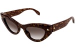 Sunčane naočale Alexander McQueen AM0407S 002 Cat Eye Havana