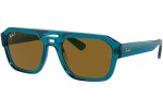 Sunčane naočale Ray-Ban Corrigan RB4397 668383 Polarized Flat Top Plavi