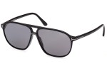 Sunčane naočale Tom Ford FT1026-N 01D Polarized Pilotski Crni