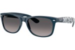 Sunčane naočale Ray-Ban New Wayfarer RB2132 6796M3 Polarized Kvadratni Plavi