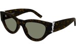 Sunčane naočale Saint Laurent SLM94 008 Cat Eye Havana